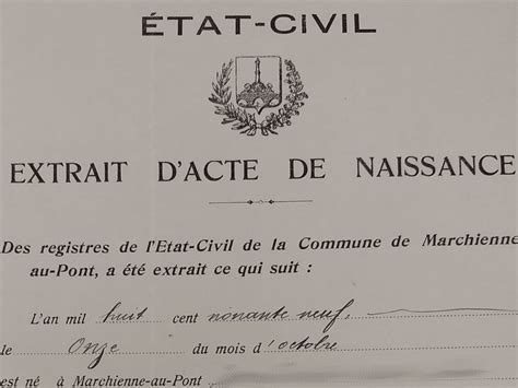 Etat civil (naissance, reconnaissance, mariage...)